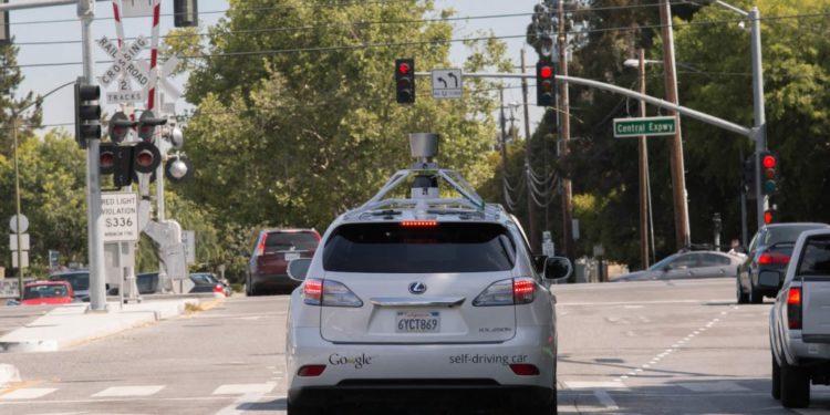 Driverless car pulled over by police!